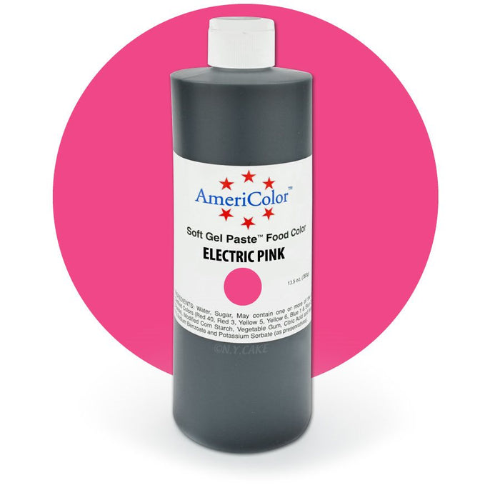 AmeriColor Electric Purple Soft Gel Paste Food Coloring 13.5 oz bottle for cakes, fondant, buttercream, cookies, and dessert decorating