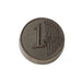 21-cavity Euro coin polycarbonate chocolate mold for creating detailed coin-shaped chocolates, candies, favors, and themed desserts.