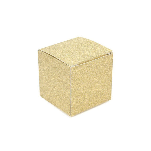 Gold Glitter Cupcake Box 2" x 2" x 2" - NY Cake | Cake Decorating & Baking Supplies