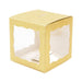 Gold Glitter 3-Sided Window Cupcake Box 3" x 3" x 3" - NY Cake | Cake Decorating & Baking Supplies