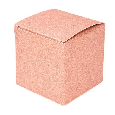 Rose Gold Glitter Cupcake Box 3" x 3" x 3" - NY Cake | Cake Decorating & Baking Supplies