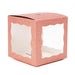 Rose Gold Glitter 3-Sided Window Cupcake Box 3" x 3" x 3" - NY Cake | Cake Decorating & Baking Supplies