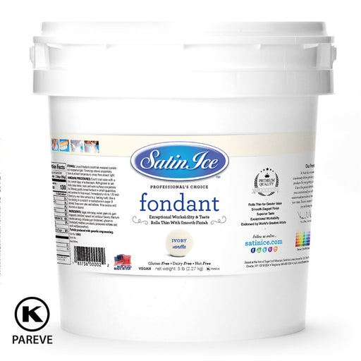 Satin Ice Rolled Fondant Icing Ivory 20 Pounds - NY Cake | Cake Decorating & Baking Supplies