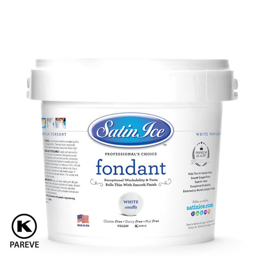 Satin Ice Rolled Fondant Icing White 5 Pounds - NY Cake | Cake Decorating & Baking Supplies