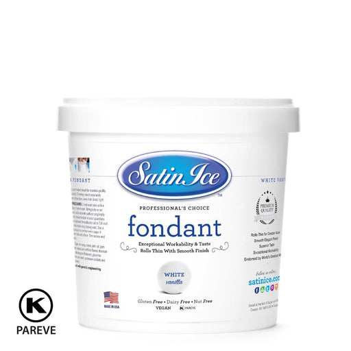 Satin Ice Rolled Fondant Icing White 2 Pounds - NY Cake | Cake Decorating & Baking Supplies