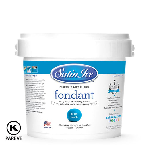 Satin Ice Rolled Fondant Icing Blue 5 Pounds - NY Cake | Cake Decorating & Baking Supplies