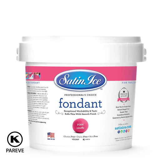 Satin Ice Rolled Fondant Icing Pink 5 Pounds - NY Cake | Cake Decorating & Baking Supplies