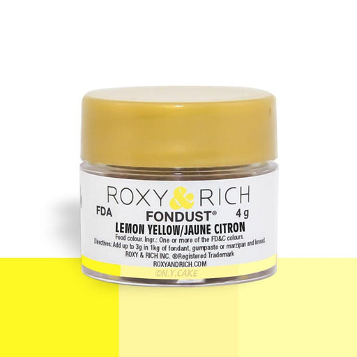 Lemon Yellow Fondust Food Coloring By Roxy Rich 4 gram - NY Cake | Cake Decorating & Baking Supplies