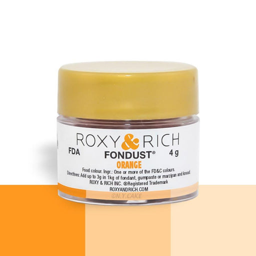 Orange Fondust Food Coloring By Roxy Rich 4 gram - NY Cake | Cake Decorating & Baking Supplies