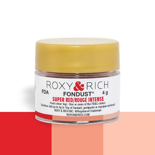 Super Red Fondust Food Coloring By Roxy Rich 4 gram - NY Cake | Cake Decorating & Baking Supplies