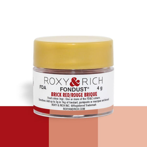 Brick Red Fondust Food Coloring By Roxy Rich 4 gram - NY Cake | Cake Decorating & Baking Supplies