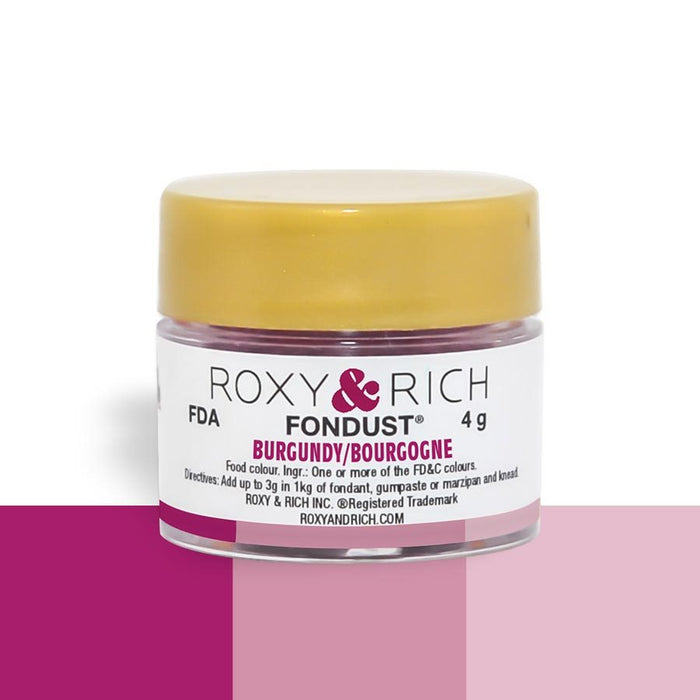 Burgundy Fondust Food Coloring By Roxy Rich 4 gram - NY Cake | Cake Decorating & Baking Supplies