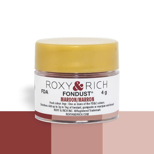 Maroon Fondust Food Coloring By Roxy Rich 4 gram - NY Cake | Cake Decorating & Baking Supplies