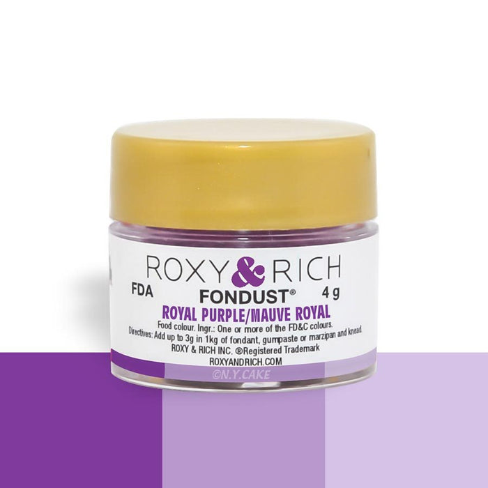 Royal Purple Fondust Food Coloring By Roxy Rich 4 gram - NY Cake | Cake Decorating & Baking Supplies