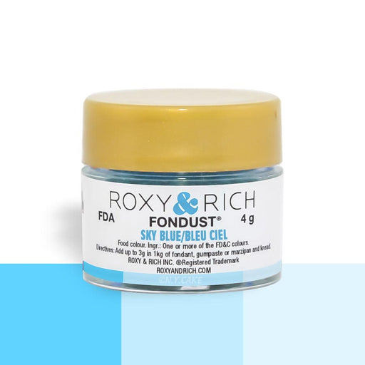 Sky Blue Fondust Food Coloring By Roxy Rich 4 gram - NY Cake | Cake Decorating & Baking Supplies