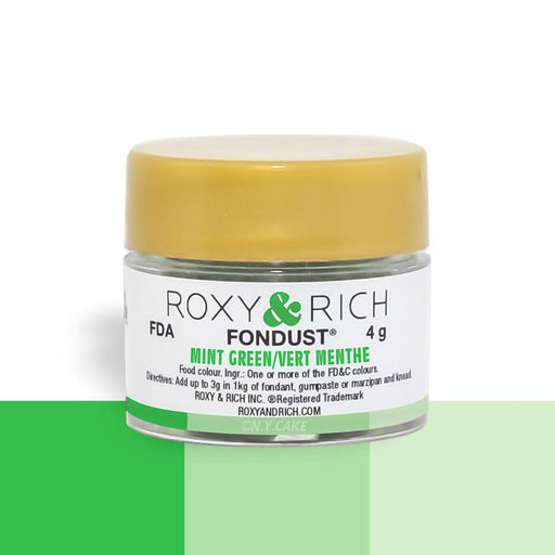 Mint Green Fondust Food Coloring By Roxy Rich 4 gram - NY Cake | Cake Decorating & Baking Supplies