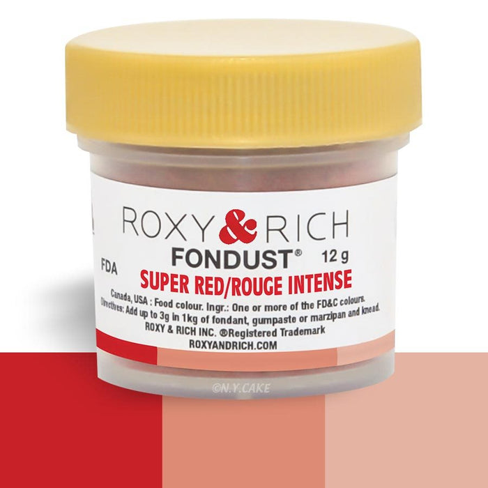 Super Red Fondust Food Coloring By Roxy Rich 12 gram - NY Cake | Cake Decorating & Baking Supplies