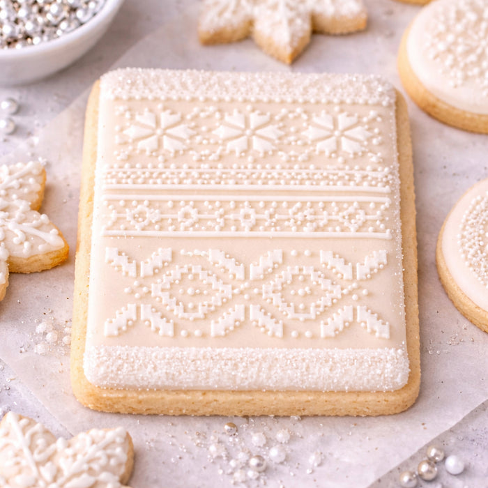 Fair Isle Patterns Cookie Stencil