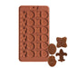 24-cavity fancy medallions silicone chocolate mold with assorted decorative designs for chocolates, candies and dessert decorations.