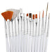 Fine detail cake decorating brush set