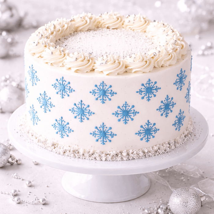 Flawless Snowflakes Mini Stencil for Cakes, Cookies, Cupcakes, & Macarons