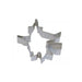 R&M tinplated steel flying witch cookie cutter featuring a witch riding a broomstick for Halloween baking.