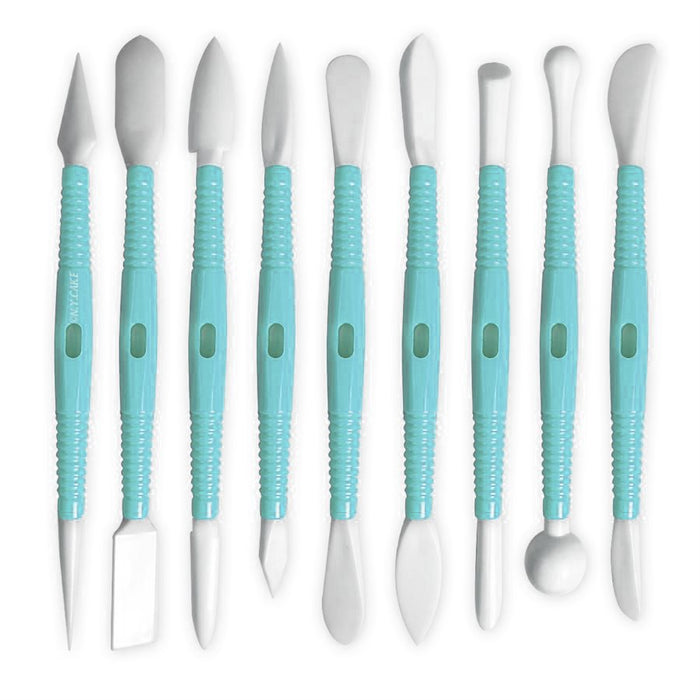 9-piece fondant and gum paste modeling tool set for cake decorating