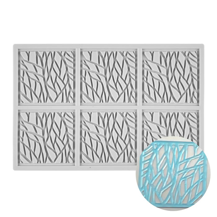 forest lace tuile silicone mold for cake decorating