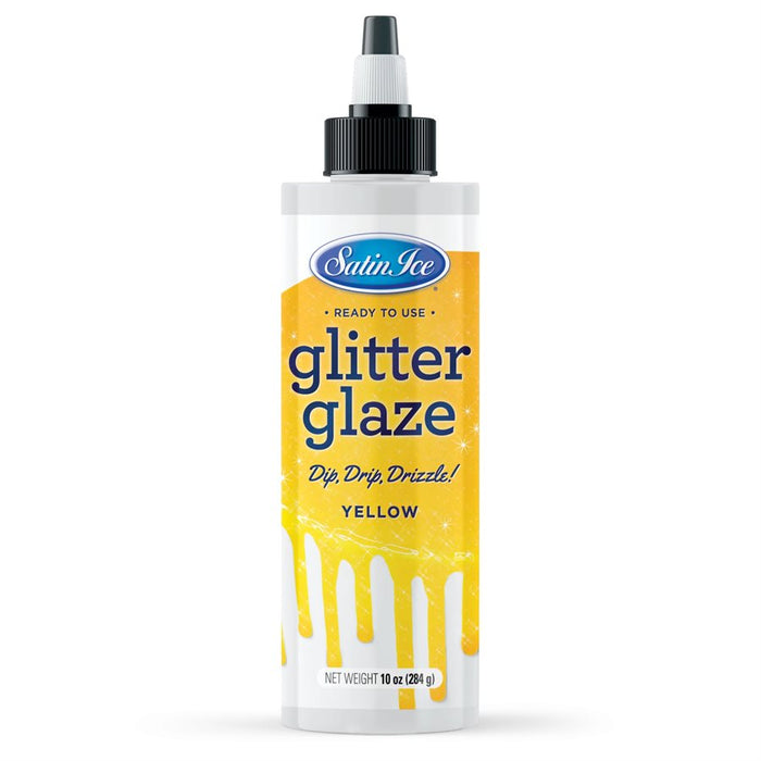 Satin Ice Yellow Glitter Glaze - 10oz - NY Cake | Cake Decorating & Baking Supplies