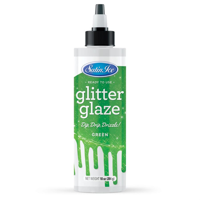 Satin Ice Green Glitter Glaze - 10oz - NY Cake | Cake Decorating & Baking Supplies