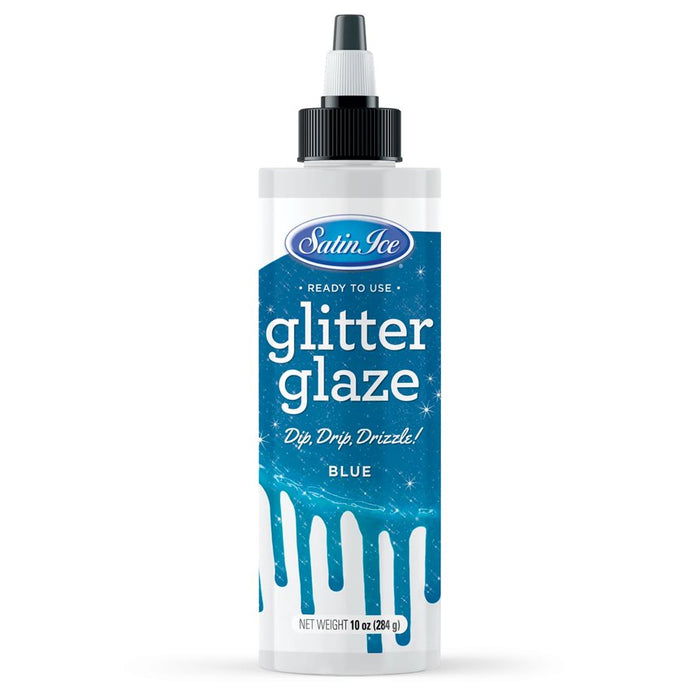 Satin Ice Blue Glitter Glaze - 10oz - NY Cake | Cake Decorating & Baking Supplies