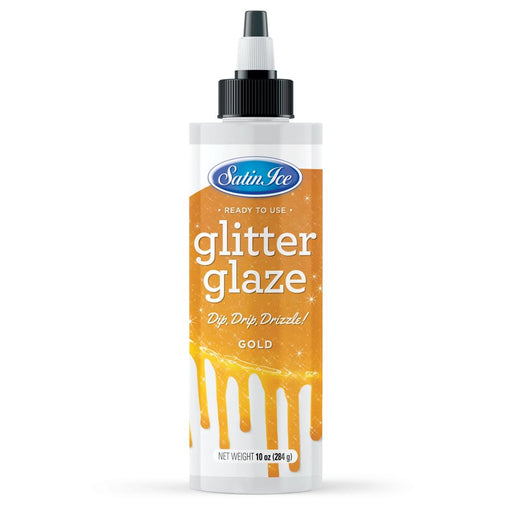 Satin Ice Gold Glitter Glaze - 10oz - NY Cake | Cake Decorating & Baking Supplies