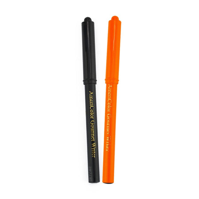 Orange & Black Halloween Gourmet Writer Edible Food Pens By Americolor - NY Cake | Cake Decorating & Baking Supplies