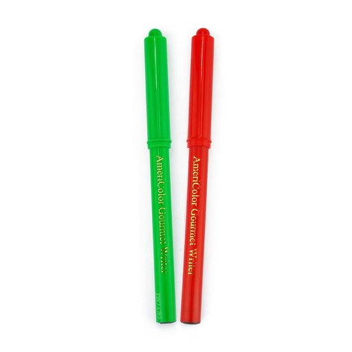 Red & Green Christmas Gourmet Writer Edible Food Pens By Americolor - NY Cake | Cake Decorating & Baking Supplies