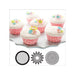 Geometric cupcake and cookie stencil set with three detailed patterns