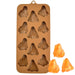 12-cavity ghost silicone chocolate mold for making ghost-shaped chocolates, candies, fondant decorations, and Halloween treats.