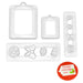 Gift Tag Cutter Set by FMM with fondant gift tag, bow and flower cutters for cake decorating