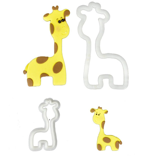 Giraffe Cutter Set by FMM for fondant, gum paste, cupcake, cookie and safari cake decorating
