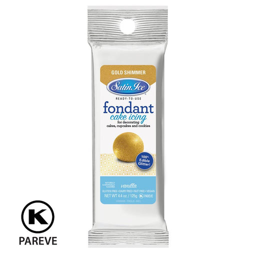 gold shimmer fondant 4.4 oz satin ice