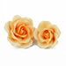 Handmade Grand Rose Peach Sugar Flowers set of 2 for wedding cakes, birthday cakes, cupcakes, and elegant edible cake decorations.
