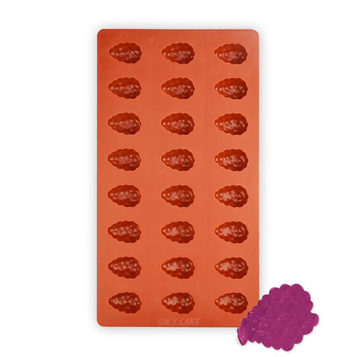 Grapes Jellyflex silicone candy mold with 24 grape-shaped cavities for gummies, jellies, chocolates and confections