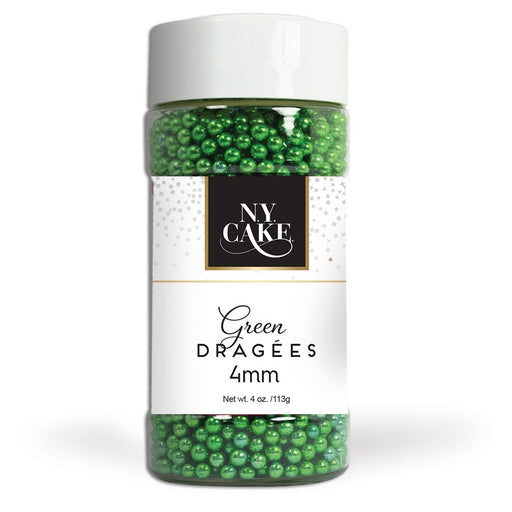 green dragees 4mm decorative cake pearls