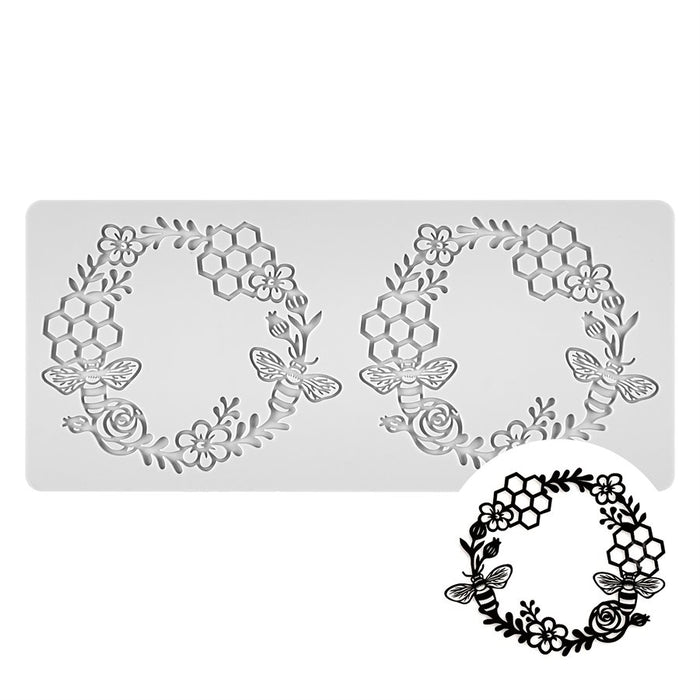 large floral lace tuile silicone mold cake decoration ring design