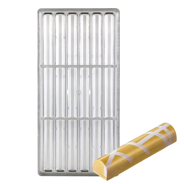 Half round log chocolate mold polycarbonate 18 cavity