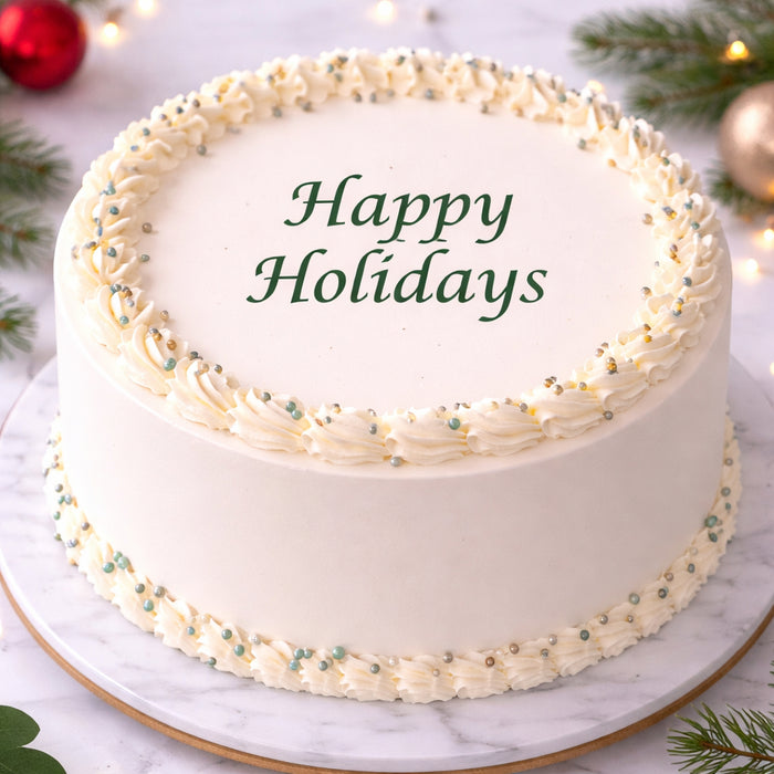 Happy Holidays Mini Stencil for Cakes, Cookies, Cupcakes, & Macarons