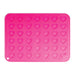 Reusable heart-shaped silicone macaron baking mat with non-stick surface and built-in heart template guides for macarons, cookies, and Valentine’s Day desserts.