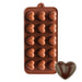 15 cavity heart silicone chocolate mold for candy and baking