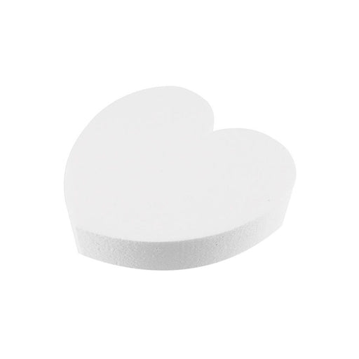 Heart-shaped styrofoam cake dummy for wedding cakes, anniversary cakes, bakery displays, fondant decorating, and cake design practice.