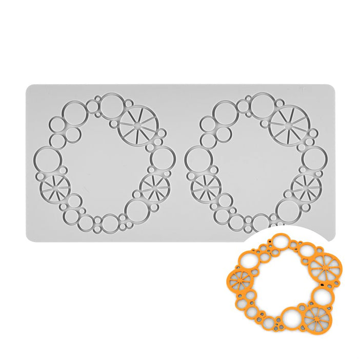 floral lace tuile silicone mold heirloom cake decoration ring design
