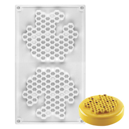 NY Cake Honeycomb 2 Cavity silicone baking mold for chocolate, mousse, cakes and candy